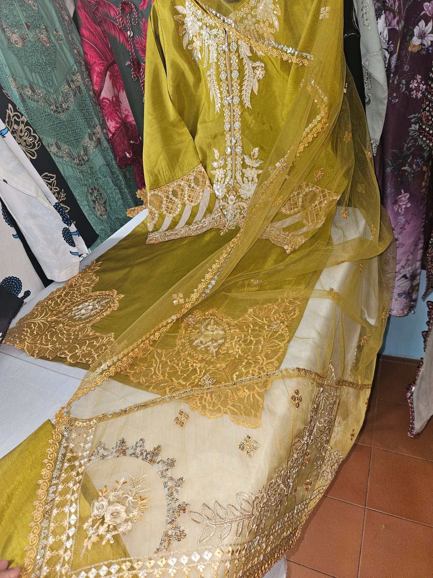 Zahra Rubab Raw Silk dress