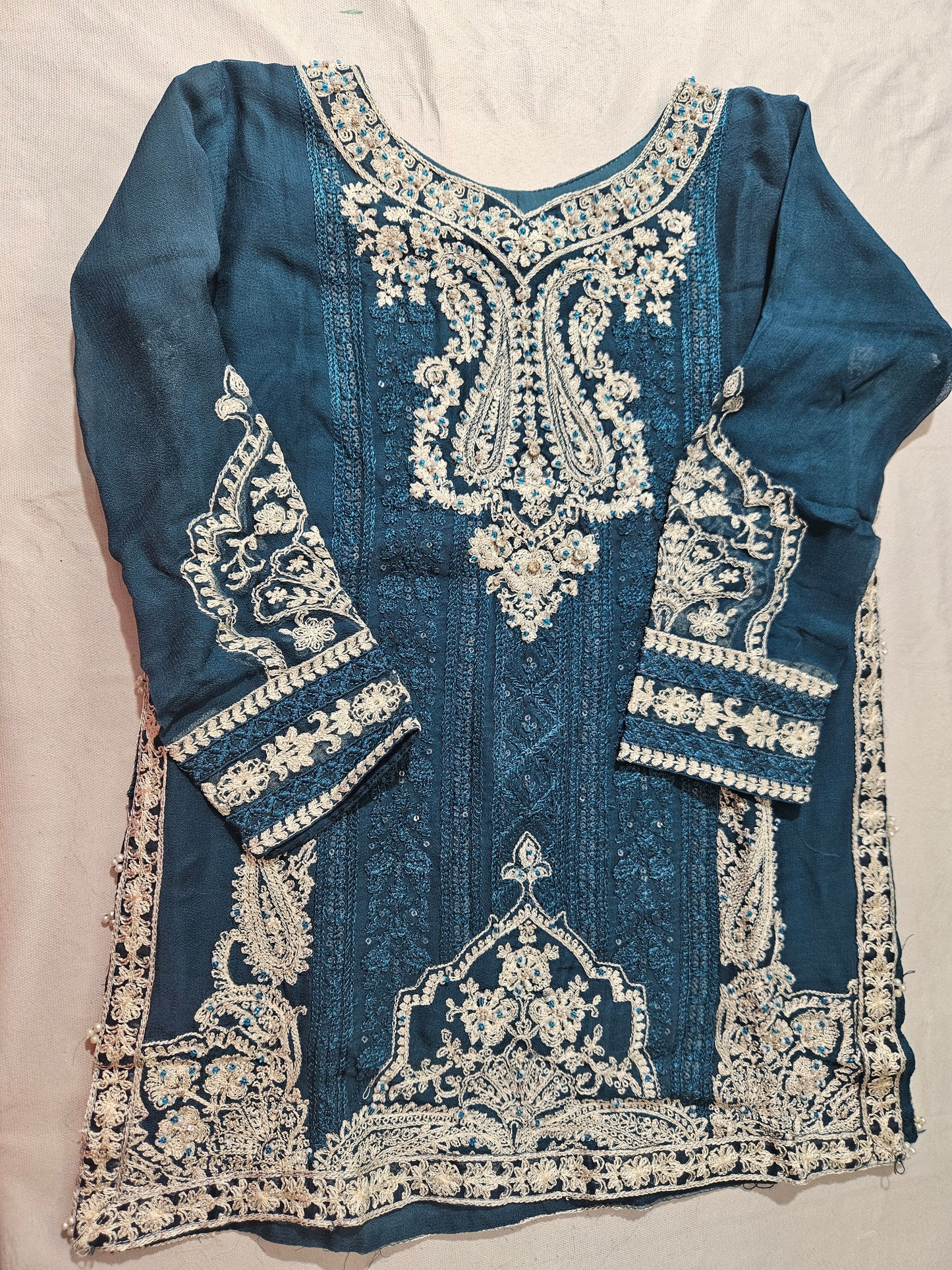 Chiffon embroidery dress